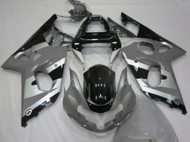 Carenados Moto Suzuki GSXR 1000 2000-2002 - Gris Plata Negro Brillante OEM Estilo Baratos