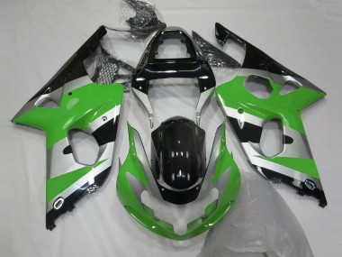Carenados Moto Suzuki GSXR 1000 2000-2002 - Verde Plata Negro Brillante OEM Estilo Baratos