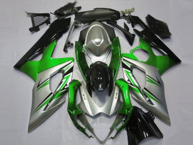 Carenados Moto Suzuki GSXR 1000 2005-2006 - Verde Plata Negro Baratos