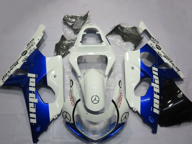 Carenados Moto Suzuki GSXR 1000 2000-2002 - Blanco Azul Jordan Baratos