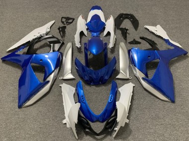 Carenados Moto Suzuki GSXR 1000 2009-2016 - Blanco Plata Azul Baratos
