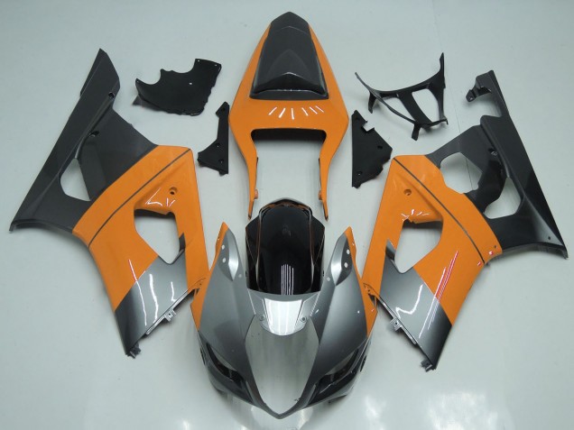 Carenados Moto Suzuki GSXR 1000 2003-2004 - Naranja Claro Plata Negro Baratos