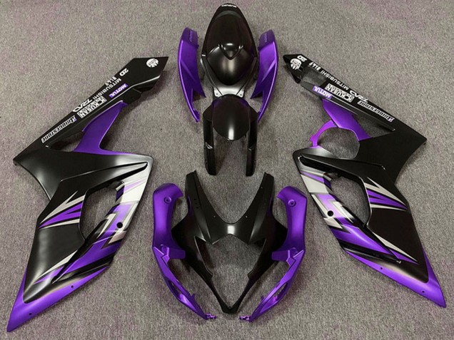 Carenado Moto Suzuki GSXR 1000 2005-2006 - Negro Mate Púrpura Baratos