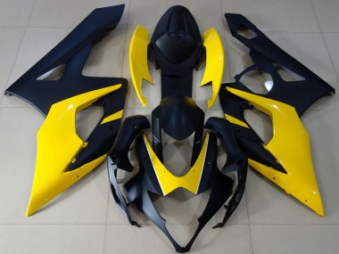 Carenados Moto Suzuki GSXR 1000 2005-2006 - Negro Mate Amarillo Baratos