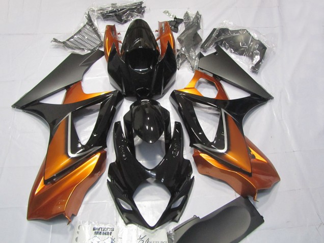 Carenados Moto Suzuki GSXR 1000 2007-2008 - Naranja Negro Brillante Negro Mate Baratos