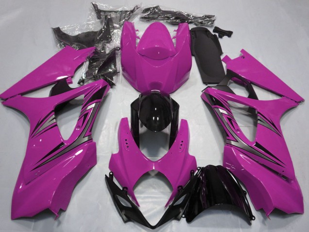 Carenados Moto Suzuki GSXR 1000 2007-2008 - Rosa Negro Brillante OEM Estilo Baratos