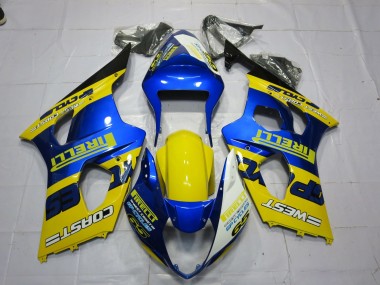 Carenados Moto Suzuki GSXR 1000 2003-2004 - Azul Amarillo Negro Pirelli Baratos