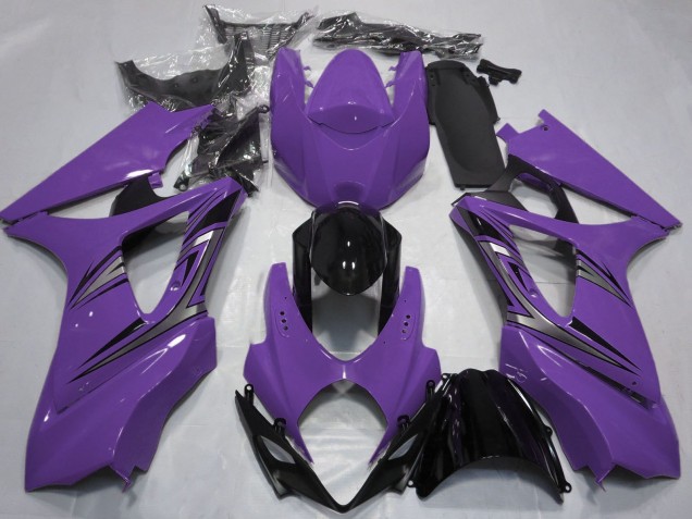 Carenados Moto Suzuki GSXR 1000 2007-2008 - Púrpura Negro Brillante OEM Estilo Baratos