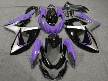 Carenados Moto Suzuki GSXR 1000 2009-2016 - Púrpura Plata Negro Baratos