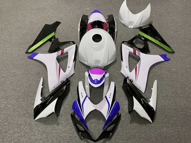 Carenados Moto Suzuki GSXR 1000 2007-2008 - Blanco Azul Verde Negro Carrera Baratos