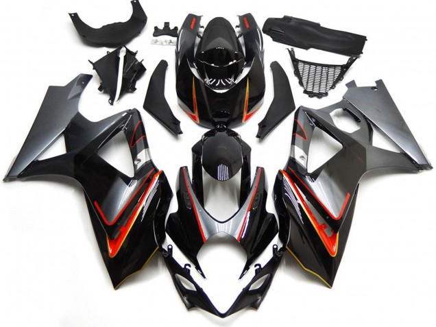 Carenados Moto Suzuki GSXR 1000 2007-2008 - Negro Brillante Rojo Plata Baratos