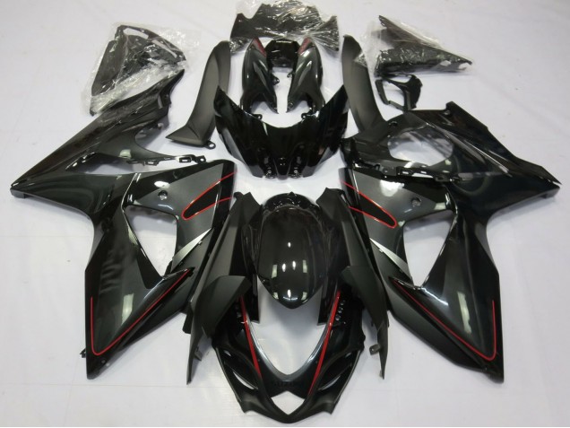 Carenados Moto Suzuki GSXR 1000 2009-2016 - Negro Brillante Rojo Baratos