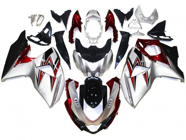Carenados Moto Suzuki GSXR 1000 2009-2016 - Plata Rojo Negro Baratos