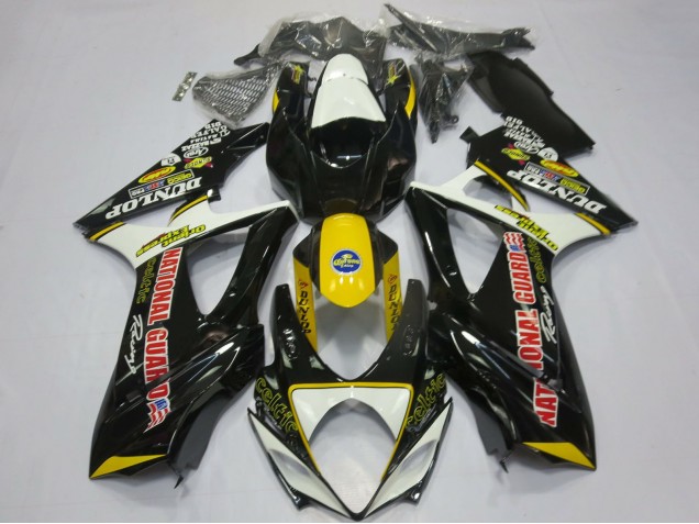 Carenados Moto Suzuki GSXR 1000 2007-2008 - Blanco Amarillo Rojo Negro Dunlop Baratos