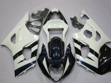 Carenados Moto Suzuki GSXR 1000 2003-2004 - Blanco Negro Brillante Baratos