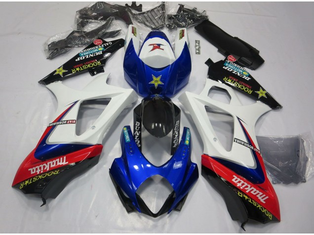 Carenados Moto Suzuki GSXR 1000 2007-2008 - Blanco Azul Rojo Negro Rockstar Baratos
