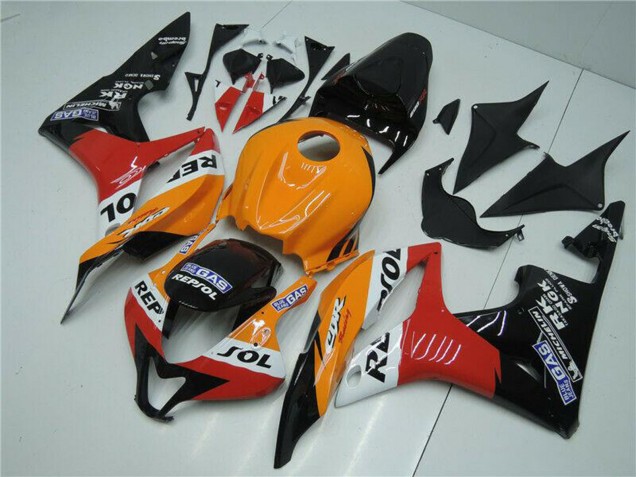 Carenado Moto Honda CBR600RR 2007-2008 - Naranja Blanco Rojo Negro Brillante Repsol Baratos