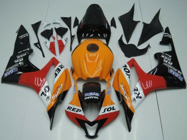 Carenado Moto Honda CBR600RR 2007-2008 - Naranja Blanco Rojo Negro Brillante Repsol Baratos
