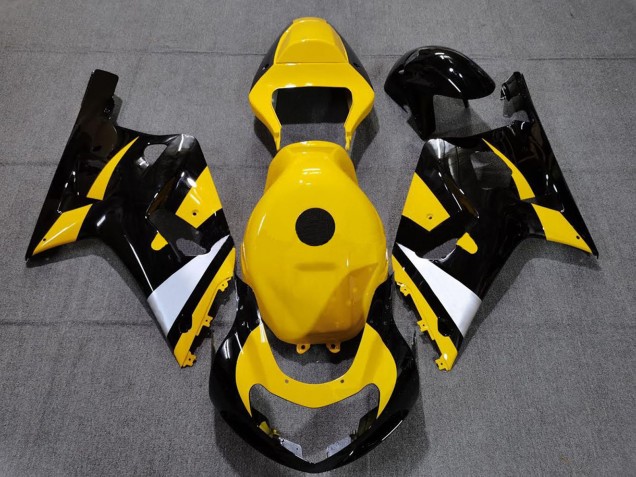 Carenados Moto Suzuki GSXR 600 / GSXR 750 2001-2003 - Amarillo Blanco Negro Brillante Baratos