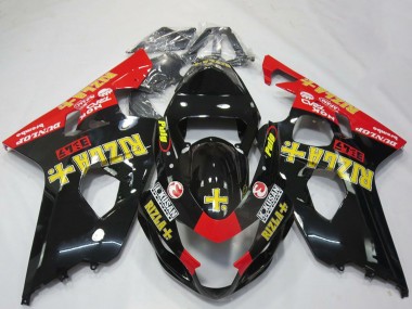 Carenados Moto Suzuki GSXR 600 / GSXR 750 2004-2005 - Negro Brillante Rojo Amarillo Rizla Baratos