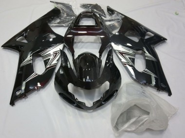 Carenados Moto Suzuki GSXR 600 / GSXR 750 2001-2003 - Negro Brillante Plata Blanco Baratos