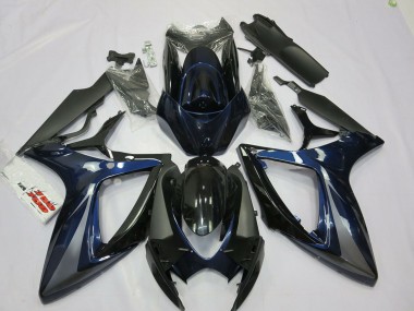 Carenados Moto Suzuki GSXR 600 / GSXR 750 2006-2007 - Azul Gris Negro Raya Baratos