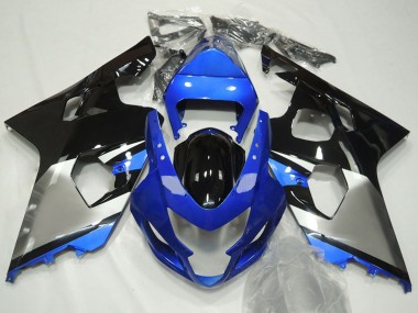 Carenados Moto Suzuki GSXR 600 / GSXR 750 2004-2005 - Azul Plata Negro Baratos