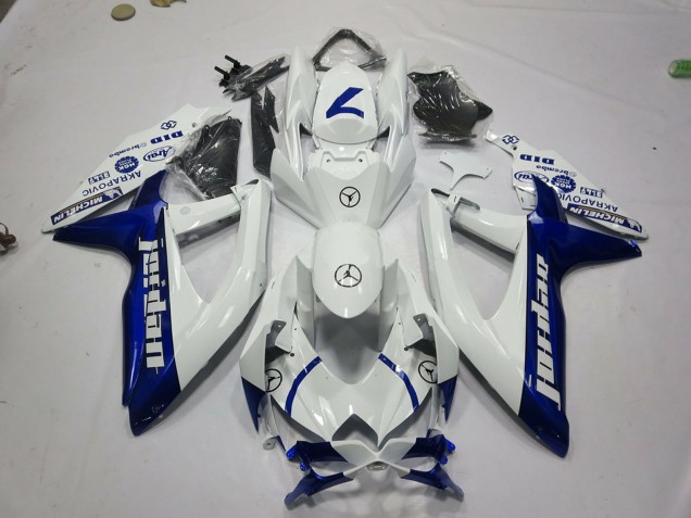 Carenados Moto Suzuki GSXR 600 / GSXR 750 2008-2010 - Blanco Azul Jordan Baratos