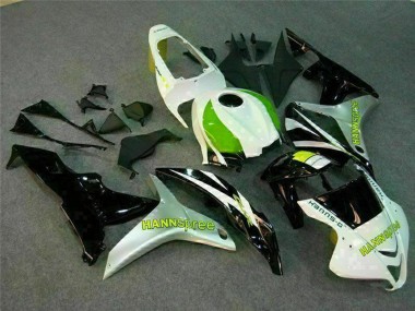 Carenado Moto Honda CBR600RR 2007-2008 - Blanco Verde Negro Brillante Hannspree Baratos