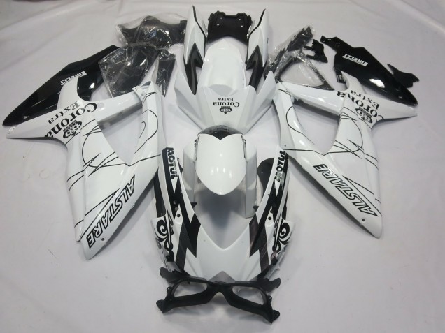 Carenados Moto Suzuki GSXR 600 / GSXR 750 2008-2010 - Blanco Negro Alstare Corona Motul Baratos