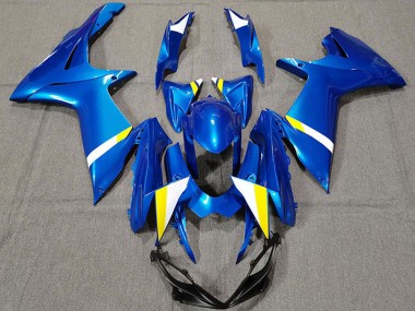 Carenados Moto Suzuki GSXR 600 / GSXR 750 2011-2024 - Azul Blanco Amarillo Baratos