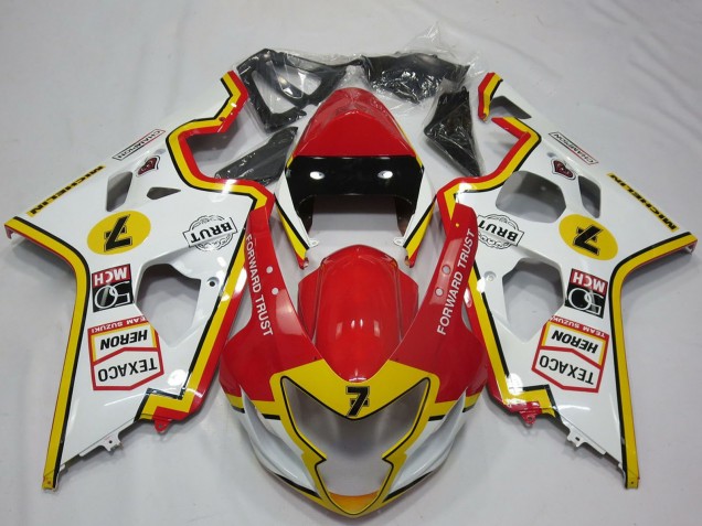 Carenados Moto Suzuki GSXR 600 / GSXR 750 2004-2005 - Blanco Rojo Amarillo Baratos