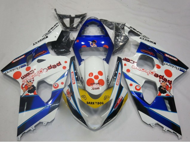 Carenados Moto Suzuki GSXR 600 / GSXR 750 2004-2005 - Blanco Azul Rojo Amarillo Negro Dark Dog Baratos