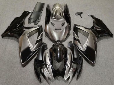 Carenados Moto Suzuki GSXR 600 / GSXR 750 2006-2007 - Plata Oscuro Negro Brillante Baratos