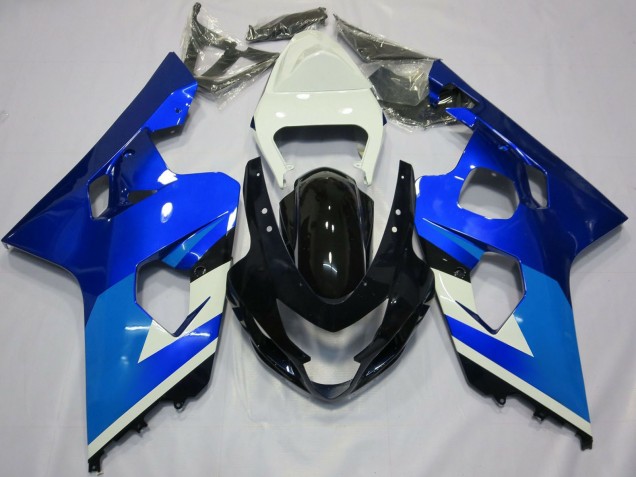 Carenados Moto Suzuki GSXR 600 / GSXR 750 2004-2005 - Blanco Azul Negro Baratos