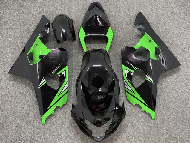 Carenados Moto Suzuki GSXR 600 / GSXR 750 2004-2005 - Negro Brillante Verde Baratos