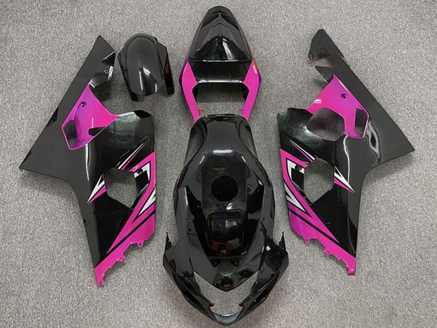 Carenados Moto Suzuki GSXR 600 / GSXR 750 2004-2005 - Negro Brillante Rosa Baratos