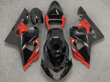 Carenados Moto Suzuki GSXR 600 / GSXR 750 2004-2005 - Negro Brillante Rojo Baratos