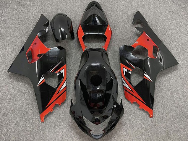 Carenados Moto Suzuki GSXR 600 / GSXR 750 2004-2005 - Negro Brillante Rojo Baratos