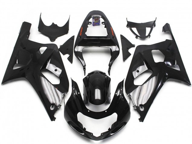 Carenados Moto Suzuki GSXR 600 / GSXR 750 2001-2003 - Negro Brillante Plata Baratos