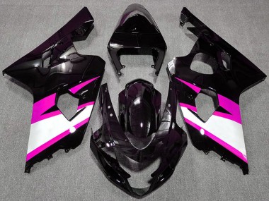 Carenados Moto Suzuki GSXR 600 / GSXR 750 2004-2005 - Negro Brillante Rosa Blanco Baratos