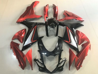 Carenados Moto Suzuki GSXR 600 / GSXR 750 2011-2024 - Naranja Plata Negro Brillante Baratos