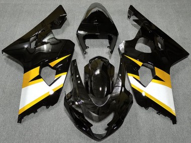 Carenados Moto Suzuki GSXR 600 / GSXR 750 2004-2005 - Negro Brillante Amarillo Blanco Baratos