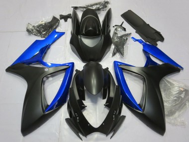 Carenado Moto Suzuki GSXR 600 / GSXR 750 2006-2007 - Azul Negro Mate Baratos