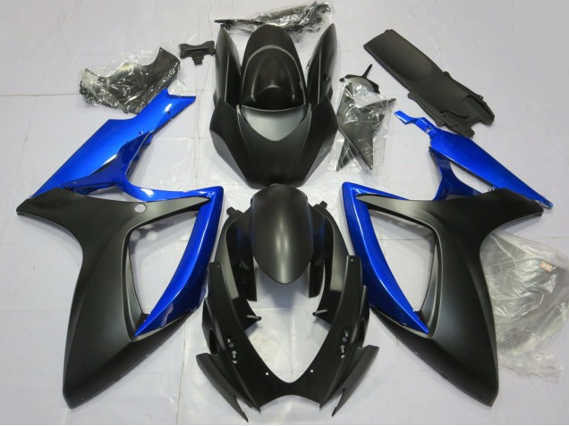 Carenado Moto Suzuki GSXR 600 / GSXR 750 2006-2007 - Azul Negro Mate Baratos