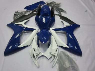 Carenados Moto Suzuki GSXR 600 / GSXR 750 2006-2007 - Azul Blanco Negro Baratos
