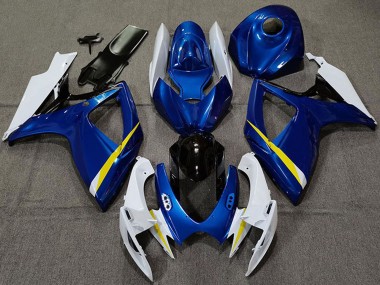 Carenados Moto Suzuki GSXR 600 / GSXR 750 2006-2007 - Blanco Azul Amarillo Negro Baratos