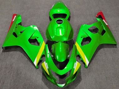 Carenados Moto Suzuki GSXR 600 / GSXR 750 2004-2005 - Verde Amarillo Blanco Baratos