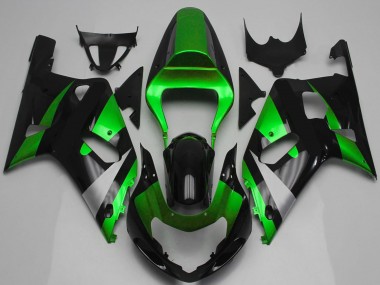 Carenado Moto Suzuki GSXR 600 / GSXR 750 2001-2003 - Verde Plata Negro Brillante Baratos