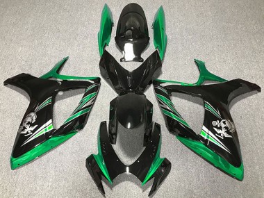 Carenados Moto Suzuki GSXR 600 / GSXR 750 2006-2007 - Verde Negro Brillante Baratos
